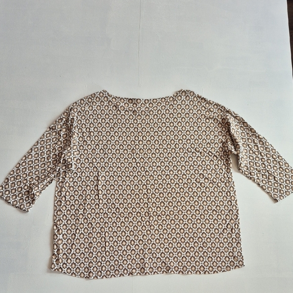 J. Jill Tan Boxy Blouse with Relaxed Fit - Picture 4 of 5